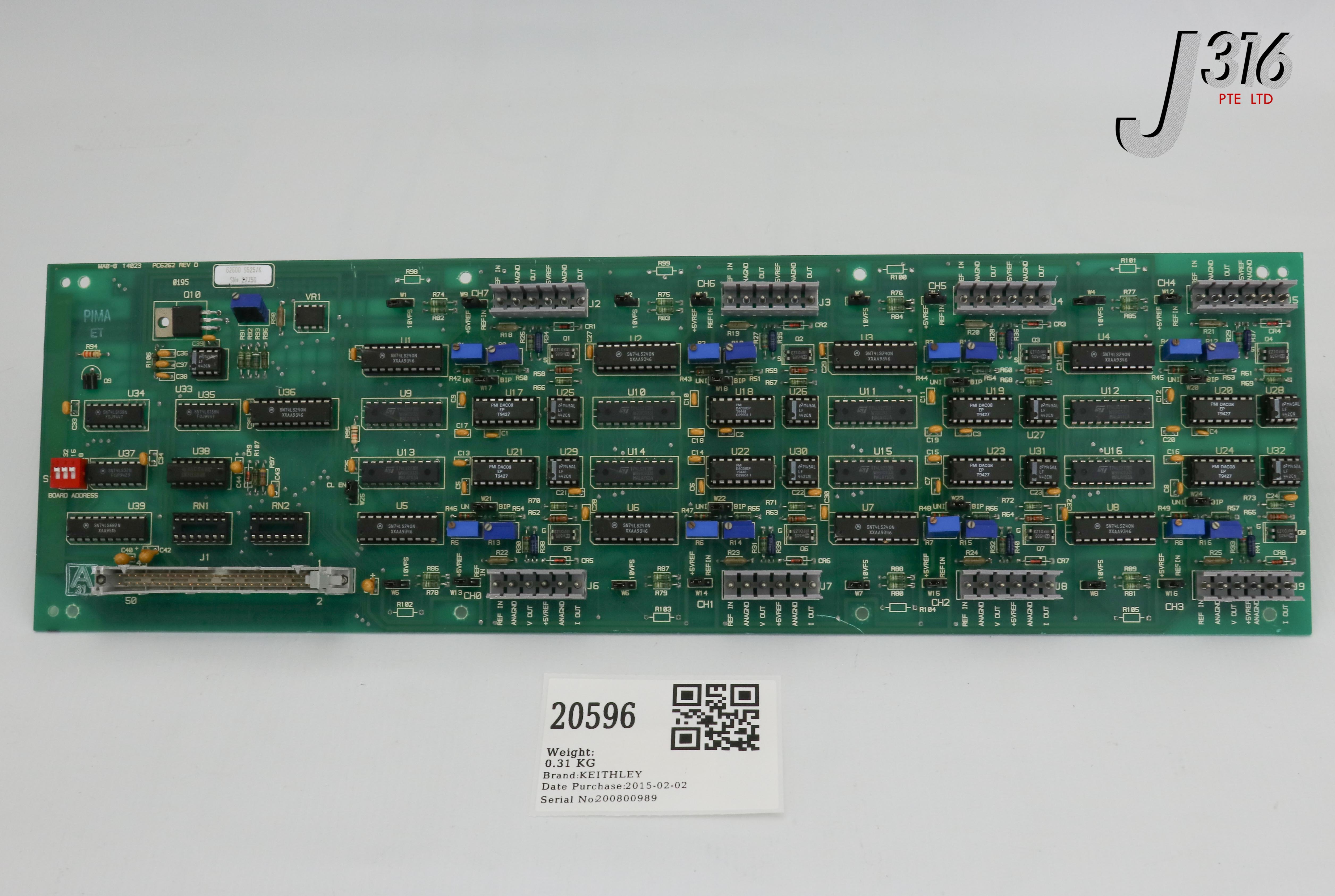 オーダー続き 20596 KEITHLEY PCB, METROBUS D/A BD ANALOG INPUT BOARD, 62600 9525